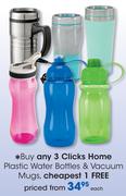 Clicks Home Plastic Water Bottles & Vacuum Mugs Each