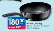 Love Cooking 26cm Non-Stick Aluminium Wok Frying Pan Each