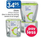  Clicks 4-Pack Glasses-Per Pack