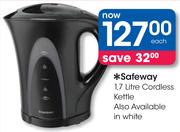 Safeway 1.7Ltr Cordless Kettle Each