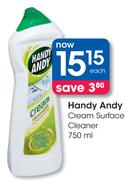 Handy Andy Cream Surface Cleaner-750ml Each