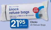 Clicks 20 Refuse Bags-Per Pack