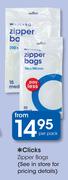 Clicks Zipper Bags-per Pack