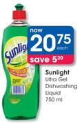 Sunlight Ultra Gel Dishwashing Liquid-750ml Each