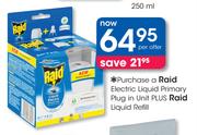 Raid Electric Liquid Primary Plug In Unit Plus Raid Liquid Refill