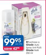 Glade Auto Spray Unit Plus Glade Refill-250ml Each