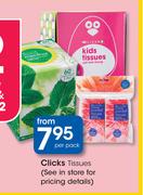 Clicks Tissues-Per Pack