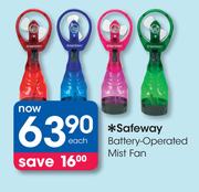 Safeway Battery-Operated Mist Fan Each