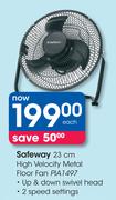 Safeway 23cm High Velocity Metal Floor Fan PIA 1497