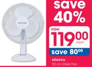 Elektra 23cm Desk Fan