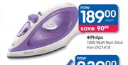 Philips 1200 Watt Non Stick Iron GC1418