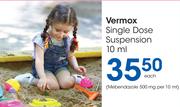 Vermox Single Dose Suspesion-10ml