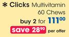 Clicks Multivitamin 60 Chews-For 2