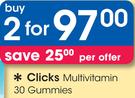 Clicks Multivitamin 30 Gummies-For 2