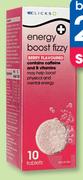 Clicks Energy Boost Fizzy 10 Effervescent Tablets-For 2