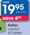 Soflax Laxative 20 Tablets-Per Pack