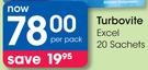 Turbovite Excel 20 Sachets-Per Pack