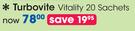 Turbovite Vitality 20 Sachets-Per Pack