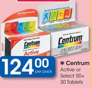 Centrum Active Or Select 50+ 30 Tablets-Per Pack
