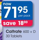 Caltrate 600+ D 30 Tablets-Per Pack