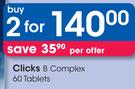 Clicks B Complex 60 Tablets-For 2