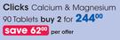 Clicks Calcium & Magnesium 90 Tablets-For 2
