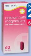 Clicks Calcium & Magnesium 60 Tablets-For 2