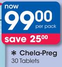 Chela-Preg 30 Tablets-Per Pack