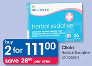 Clicks Herbal Sedative 26 Tablets-For 2