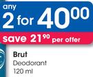 Brut Deodorant-2x120ml