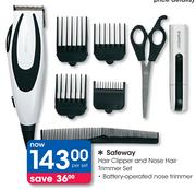 Safeway Hair Clipper And Nose Hair Trimmer Set-Per Set