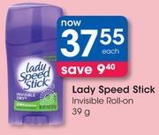 Lady Speed Stick Invisible Roll-On-39g