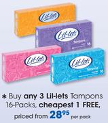 Lil-Lets Tampons 16 Packs-Per Pack