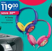 Sway Kiddies Headphones-Each