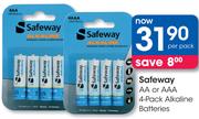 Safeway AA Or AAA 4 Pack Alkaline Batteries-Per Pack