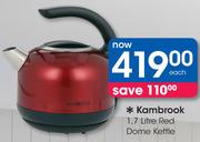 Kambrook 1.7Ltr Red Dome Kettle