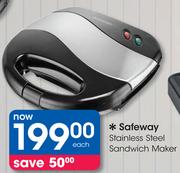 Safeway Stainless Steel Sandwich Maker