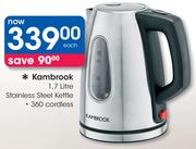 Kambrook 1.7Ltr 360 Degree Cordless Stainless Steel Kettle
