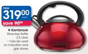 Kambrook 2.5Ltr Stove Top Kettle
