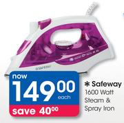 Safeway 1600W Steam & Spray Iron