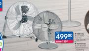 Safeway 40Cm Metal Floor Or 30Cm Oscillating Brushed Chrome Desk Fan-Each