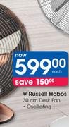 Russell Hobbs 30Cm Oscillating Desk Fan