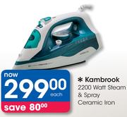 Kambrook 2200W Steam & Spray Ceramic Iron