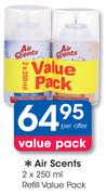 Air Scents Refill Value Pack-2x250ml Per Offer