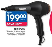 Toni&Guy 1800Watt Hairdryer TGDR5366/5355DR