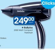 Babyliss 2000Watt Compact Hairdryer