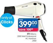 ETI Milano 2000Watt Professional AC Hairdryer 3900