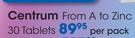 Centrum From A To Zinc-30 Tablets