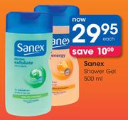 Sanex Shower Gel-500ml Each