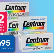 Centrum From A To Zinc-30 Tablets
